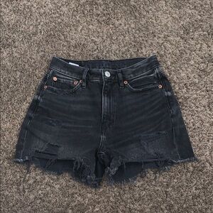 American Eagle Women's Black Denim Shorts size 00